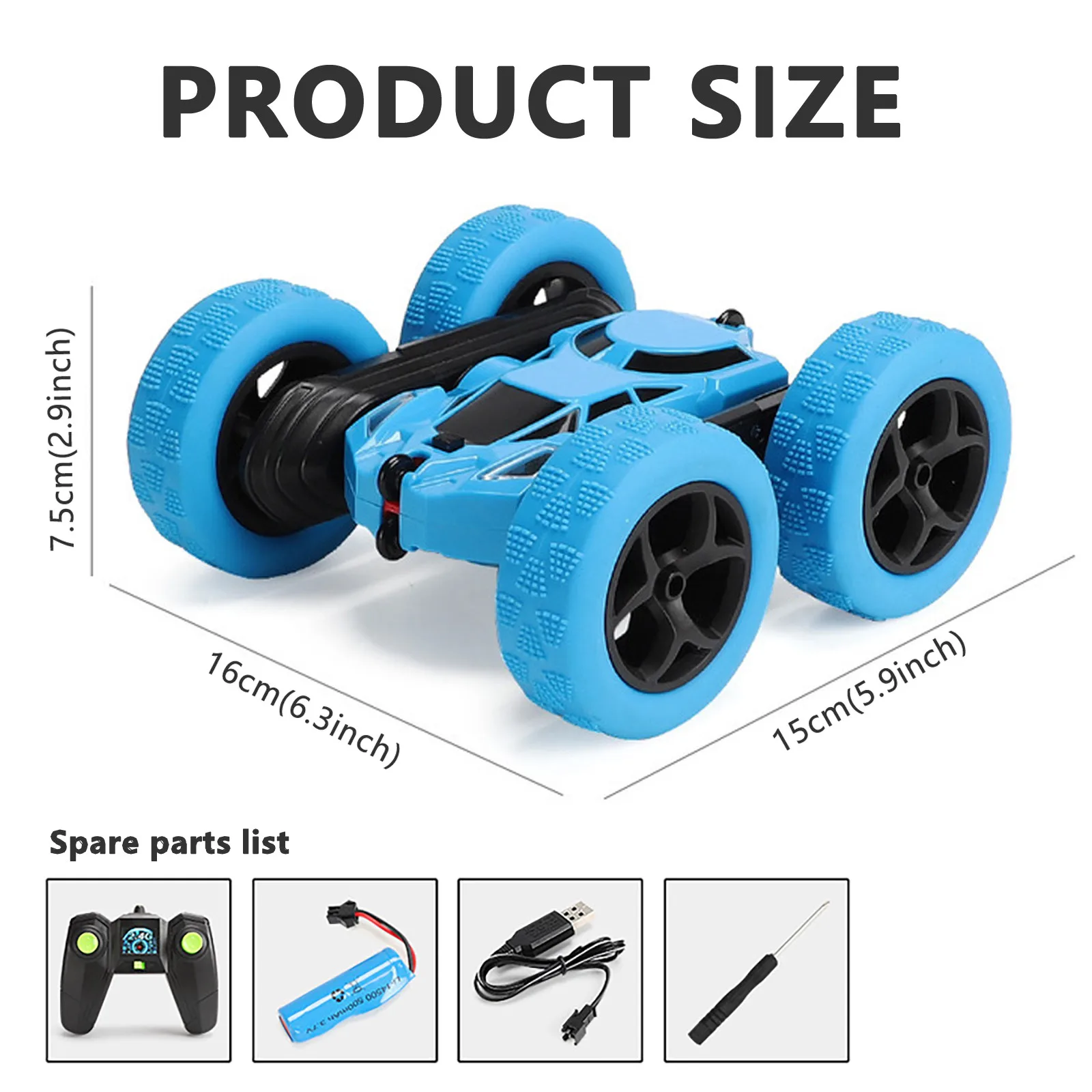 

Rc Car Double-sided Illuminated Remote Control Car 360 Degree Rotating Children's Toy Birthday Gift For Boys