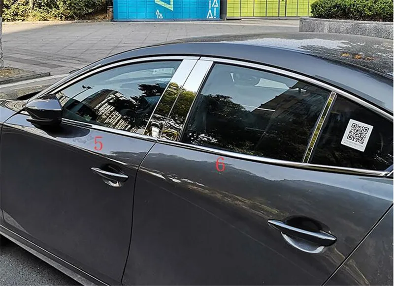 Нижняя оконная отделка автомобиля наклейка на окно хромированные аксессуары для