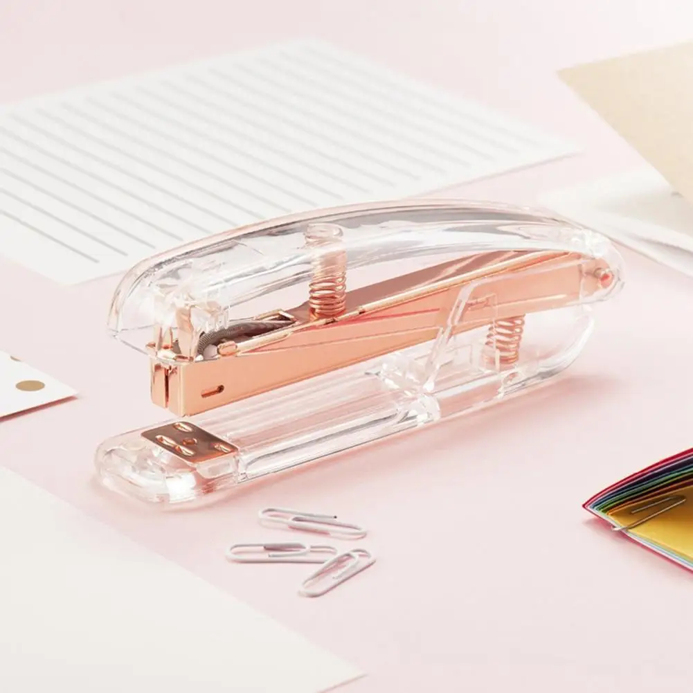 Transparent Manual Metal Stapler Book Stapling Machine Office School Stationery | Дом и сад
