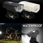 Велосипедная Водонепроницаемая передняя фара, светодиодный фонарь с зарядкой через USB для горных велосипедов, 3 режима, предупреждающие аксессуары
