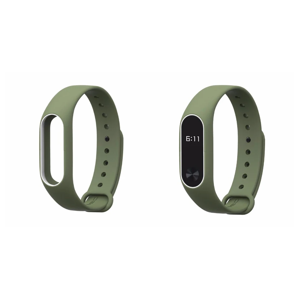 Новый двухцветный ремешок для Mi Band 2 сменный силиконовый браслет смарт-браслета