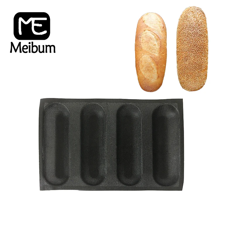 Овальный хлебный багет Meibum с 4 полостями Eclair антипригарная силиконовая форма для
