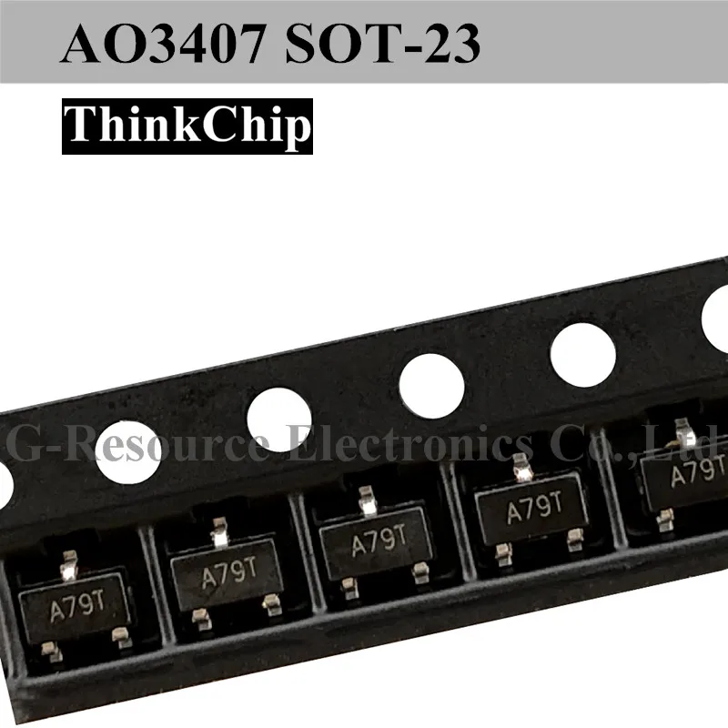 

AO3407 A79T SOT-23 3407 30V P-Channel SMD Mosfet Transistor