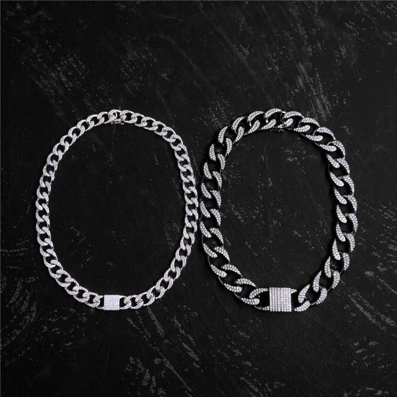 

S925 Стерлинговое серебро кольцо с пряжкой цепь с бриллиантом до ключиц в стиле хип-хоп модный тренд роскошное искусственное кольцо