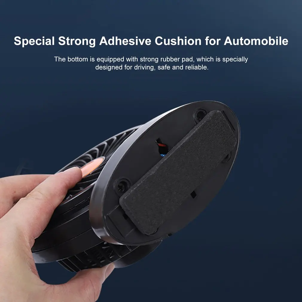 

360 Rotating Free Adjustment Dual Head Car Auto Cooling Air Fan Car Cooling Swing Dashboard Ventilation Fan Air Circulator