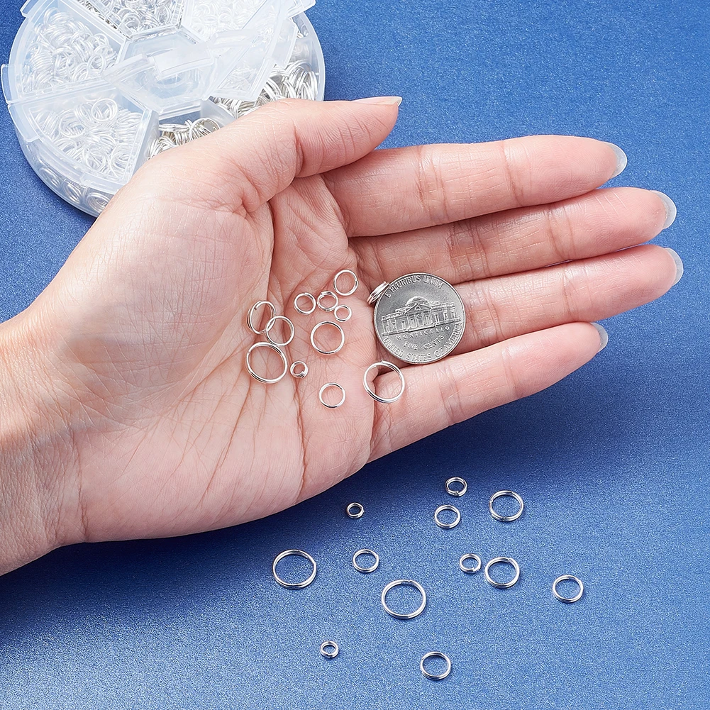 1 коробка Железные украшения двойной прыжок кольца 4/5/6/7/8/10 мм закрытый Разделение