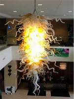 100 handmade modern art chandelier light foyer villa decor murano glass chandelier hanging led artistic