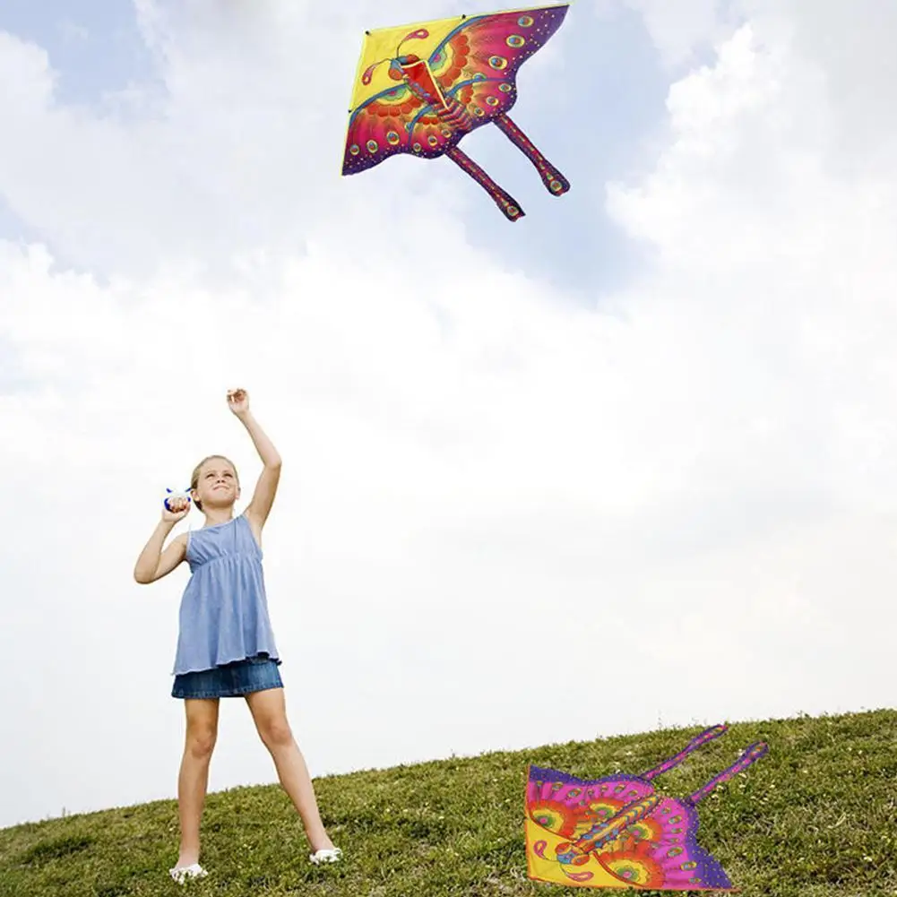 

Children Cartoon Kite Suitable Age About Inclued 30 Cloth Old Meter Transparent To Line Years Breeze Easy 5 Fly K E7L9