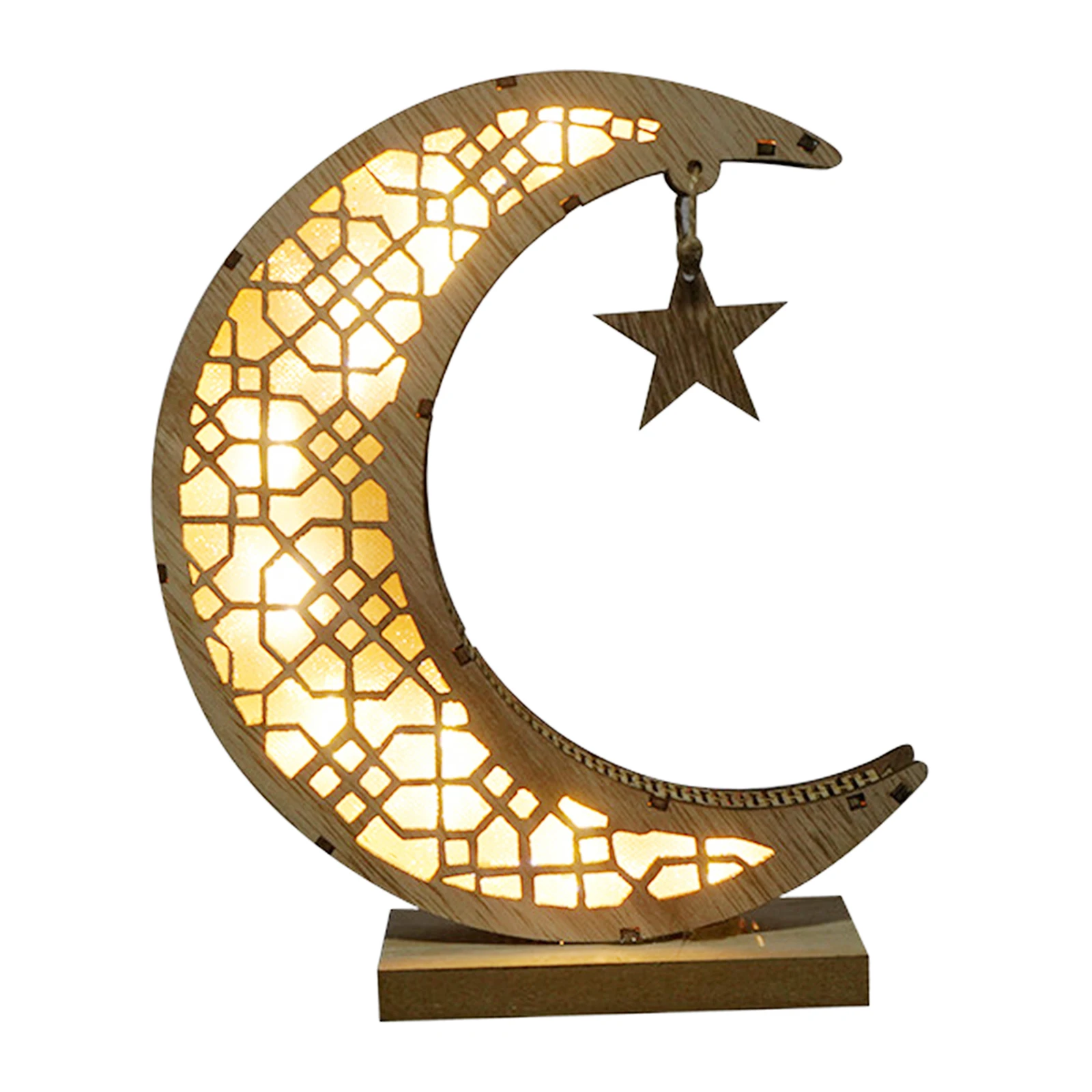 

Ramadan Eid Decorations Moon Shaped Night Lights Tabletop Crafts Home Eid
