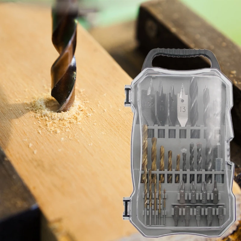 

31Pc Electric Mini Drill Bit Kit Rotary Tool Accessories Set Cutting Engraving Tool Head Drill Set