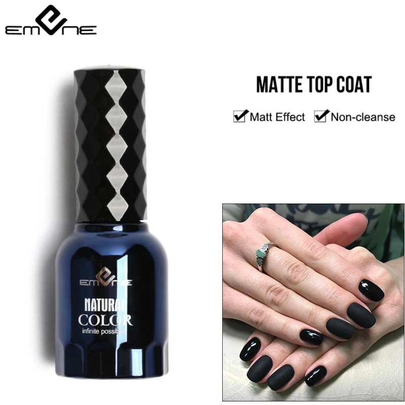EMENE Base and Top Coat Gel Nail Polish 15ml Transparent Soak Off UV LED Gel Polish Gel Lacquer Nail Art Matt Top Base Primer