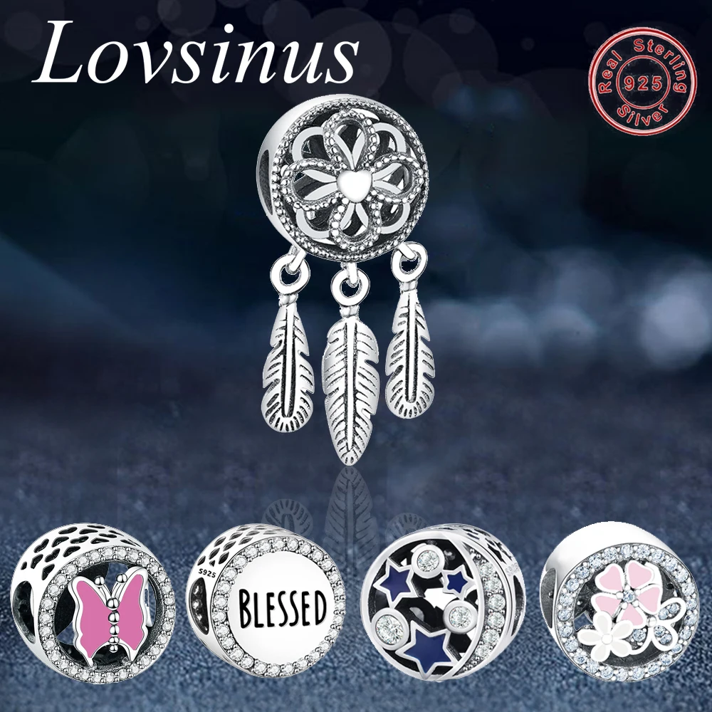 

Spiritual Dreamcatcher Pendant Bead Charm Authentic 925 Sterling Silver Beads Fit Original Europe Bracelets Bangles DIY Jewelry