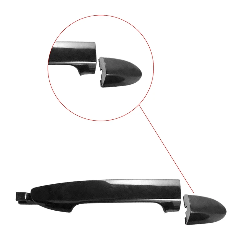 

8Pcs Set Black Painted Front Rear Exterior Outside Door Handles for Kia Spectra Cerato 2003-2008