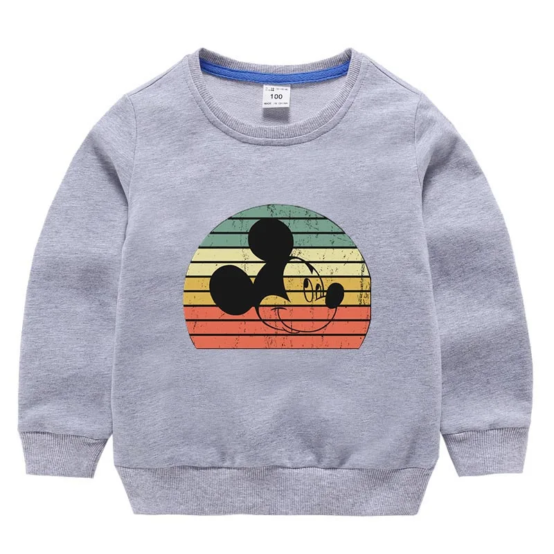 Girls Boy Sweatshirt Ulzzang Street Clothing Mickey Minnie Series Harajuku Print Sweater Harajuku Casual Sweatshirt - Цвет: 6