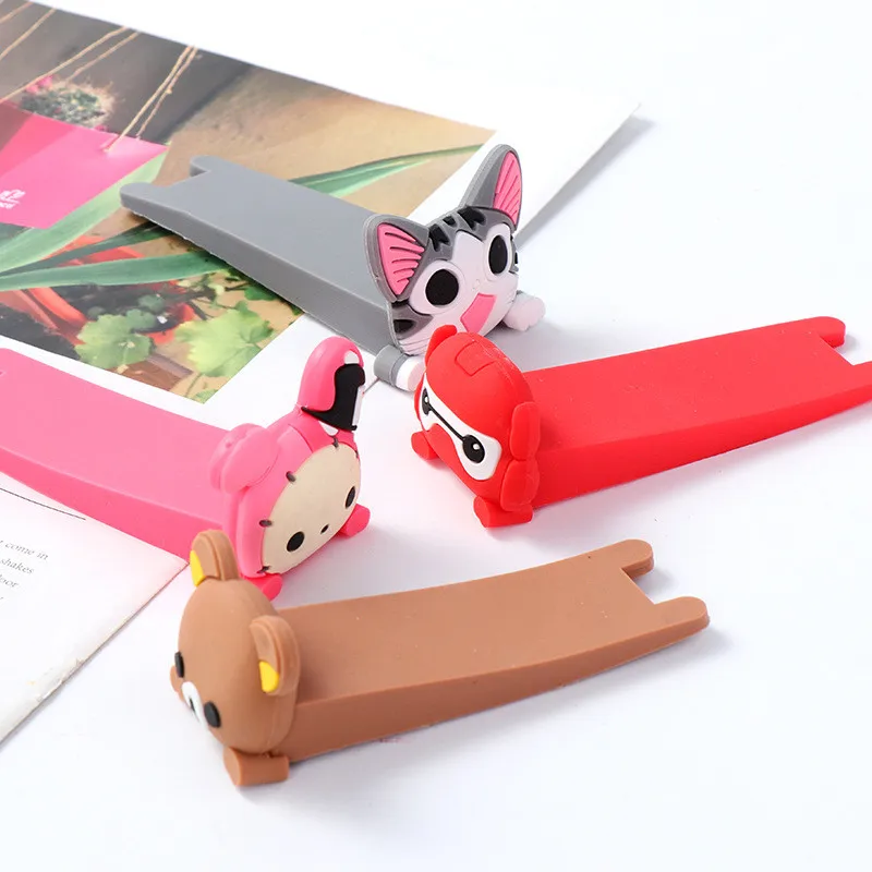 Симпатичный силиконовый дверной ограничитель в форме мультяшного кота