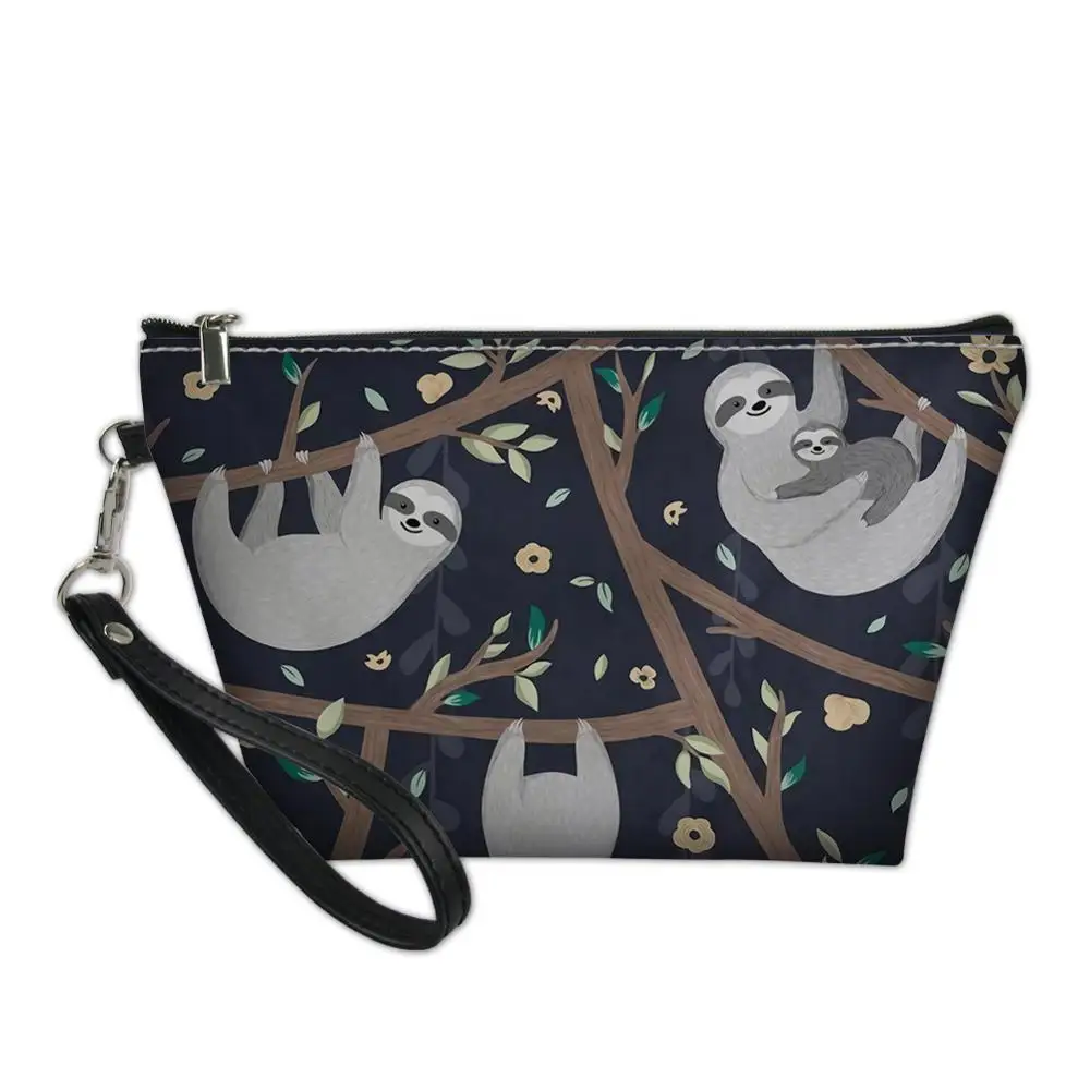 

HaoYun Cartoon Make up Bags for Young Ladies Sloth Pattern Design Cosmetic Bag Women Handbag Makeup Case Girls Pouch Pockets