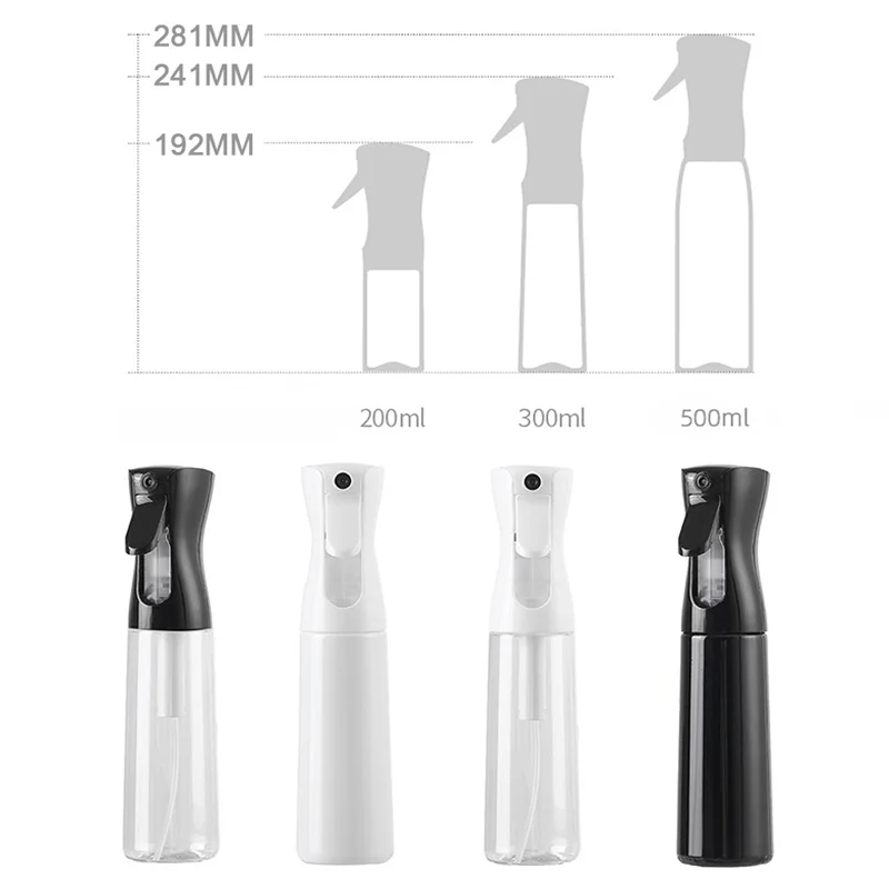 

160/200/300/500ML Water Spray Bottle Refillable Perfume Bottle Big Size Plastic Alcohol Dispenser Bottles Disinfection Atomizer