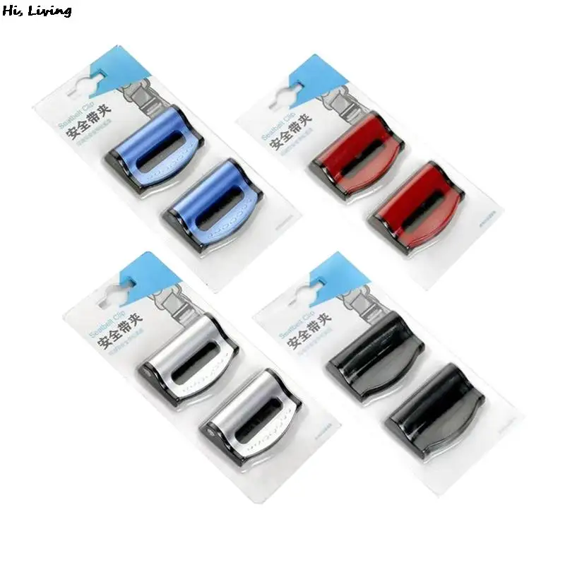 

2pcs Universal Car Seat Belts Clips Safety Adjustable Auto Stopper Buckle Plastic Clip 4 Colors Interior Accessories Car-styling