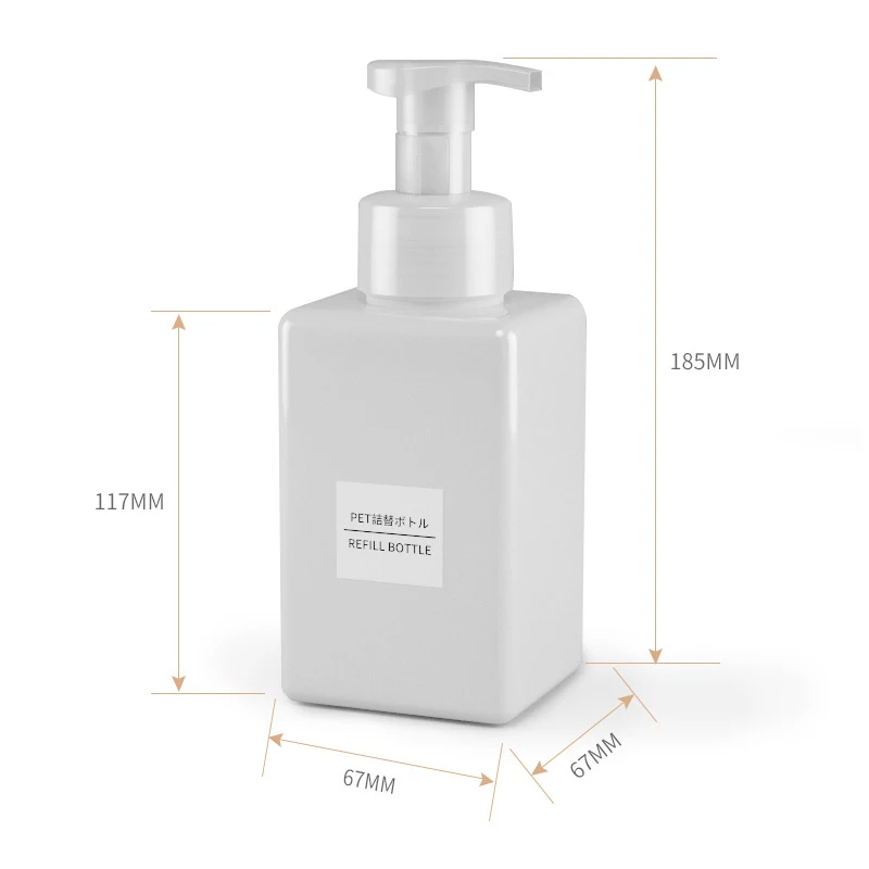 450ml Portable Foam Pump Bottle Empty Face Eyelashes Cosmetic Cleaner Soap Dispenser | Дом и сад