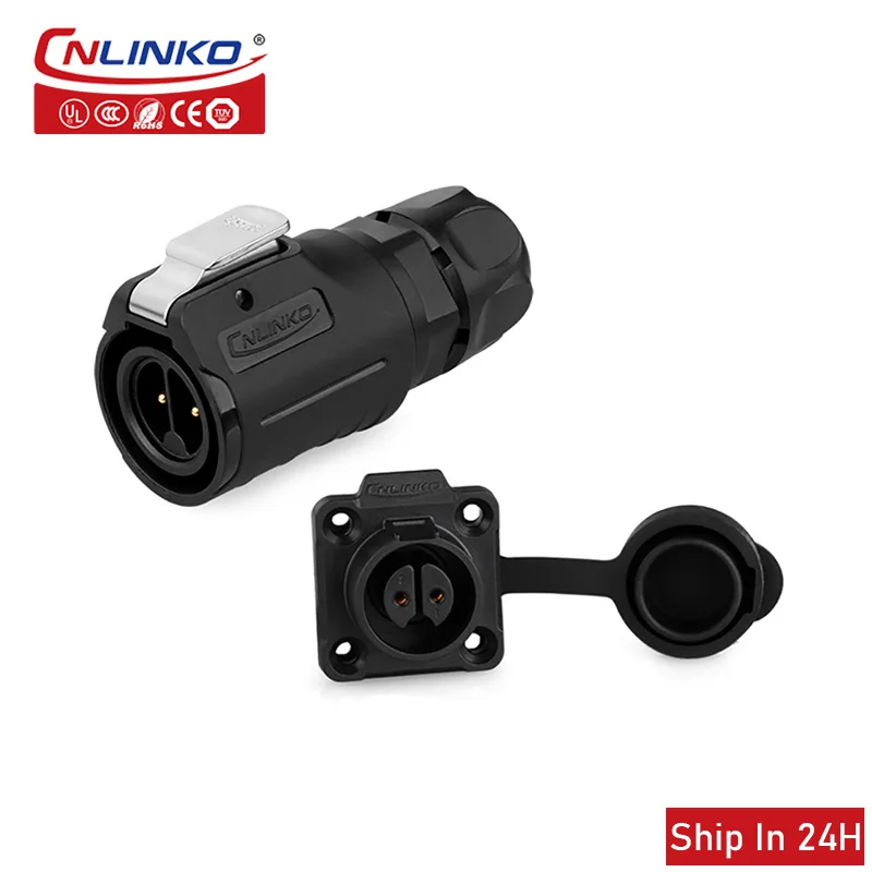 

Cnlinko LP16 Industrial Aviation IP67 Waterproof 2pin Cable Wire Male Plug Female Socket Electrical Adapter Power Connector