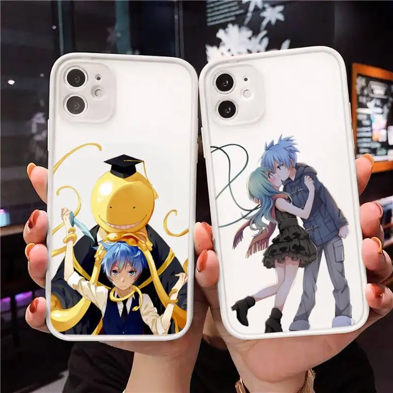 

Assassination Classroom Phone Case For iPhone 12 11 Mini Pro XR XS Max 7 8 Plus X Matte transparent White Cover