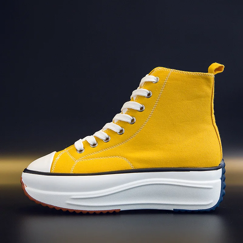 

New Canvas Shoes Women Fashion Trainers Women High Top Sneaker Lady Autumn Female Footwear Breathable Sneakers Platform Shoes