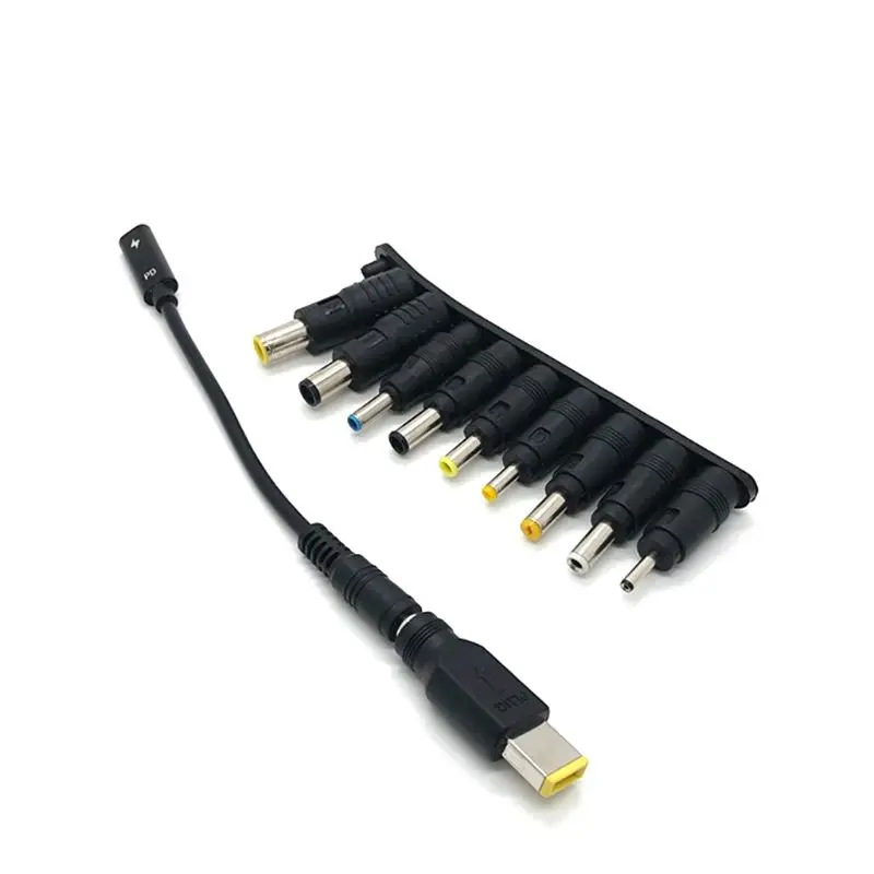 

1Set Type-c Female to DC 5.5x4.0MM Power Cable with Adapter for Laptop Computer P9YA