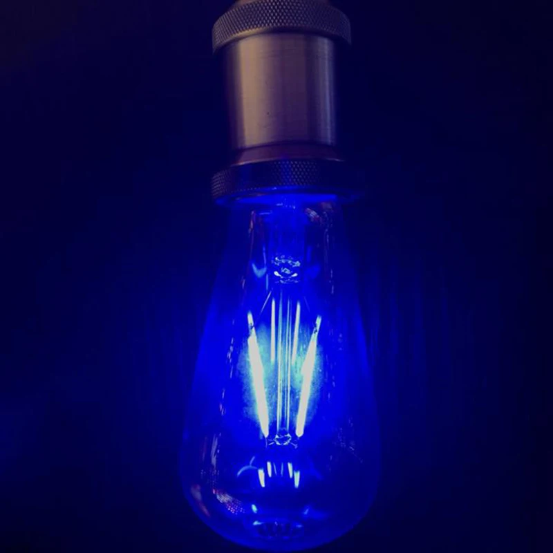 220 В светодиодная цветная декоративная лампа Эдисона E27 светильник накаливания