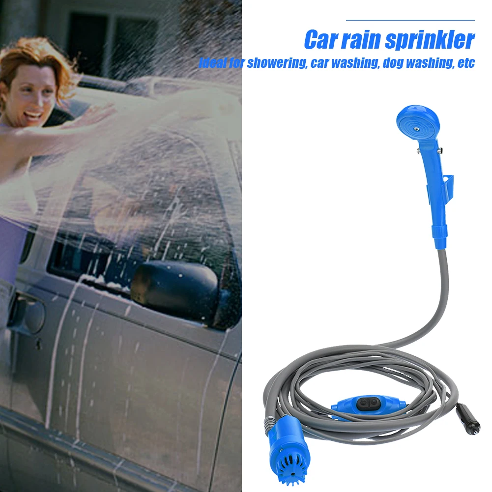 

DC 12V Car Electric Washer Wash Pump Pipe Set Portable Auto Washing Kit Tools Spray Bottle Car Cleaning Tool Set