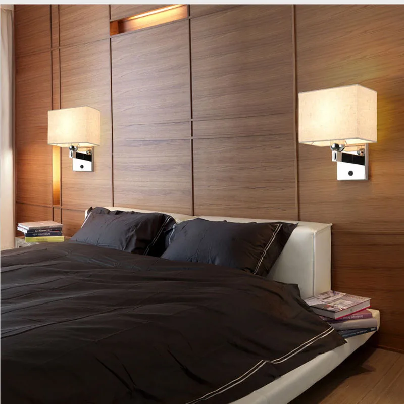 Настенный светильник светодиодный Современный домашний декоративный из ткани