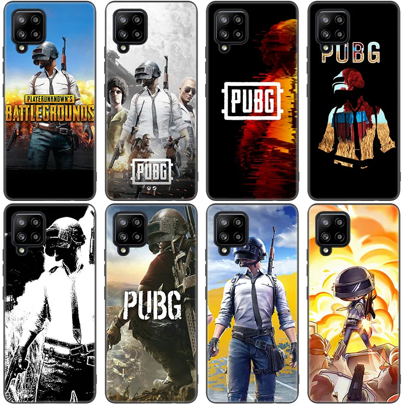 Игровой чехол Pubg для телефона Samsung Galaxy A12 A02S A22 A32 A52 A72 A71 A51 A41 A31 A21 A11 A50 A70 A10S A20S черный