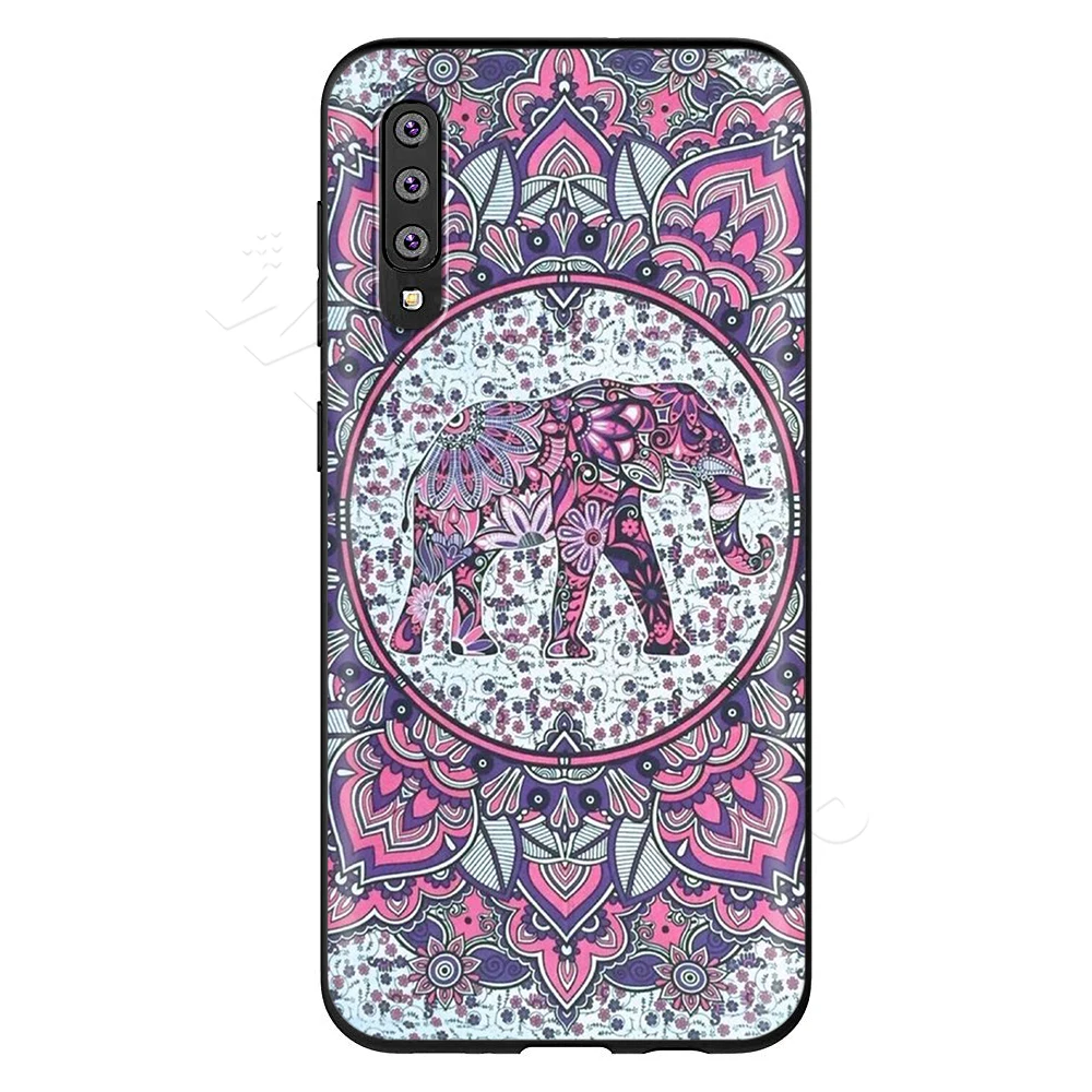 Webbedepp индийских животных Тотем слона чехол для samsung Galaxy S7 S8 S9 S10 Edge Plus Note 10 8 9 A10 A20 A30 A40 A50 A60 A70 - Цвет: 4