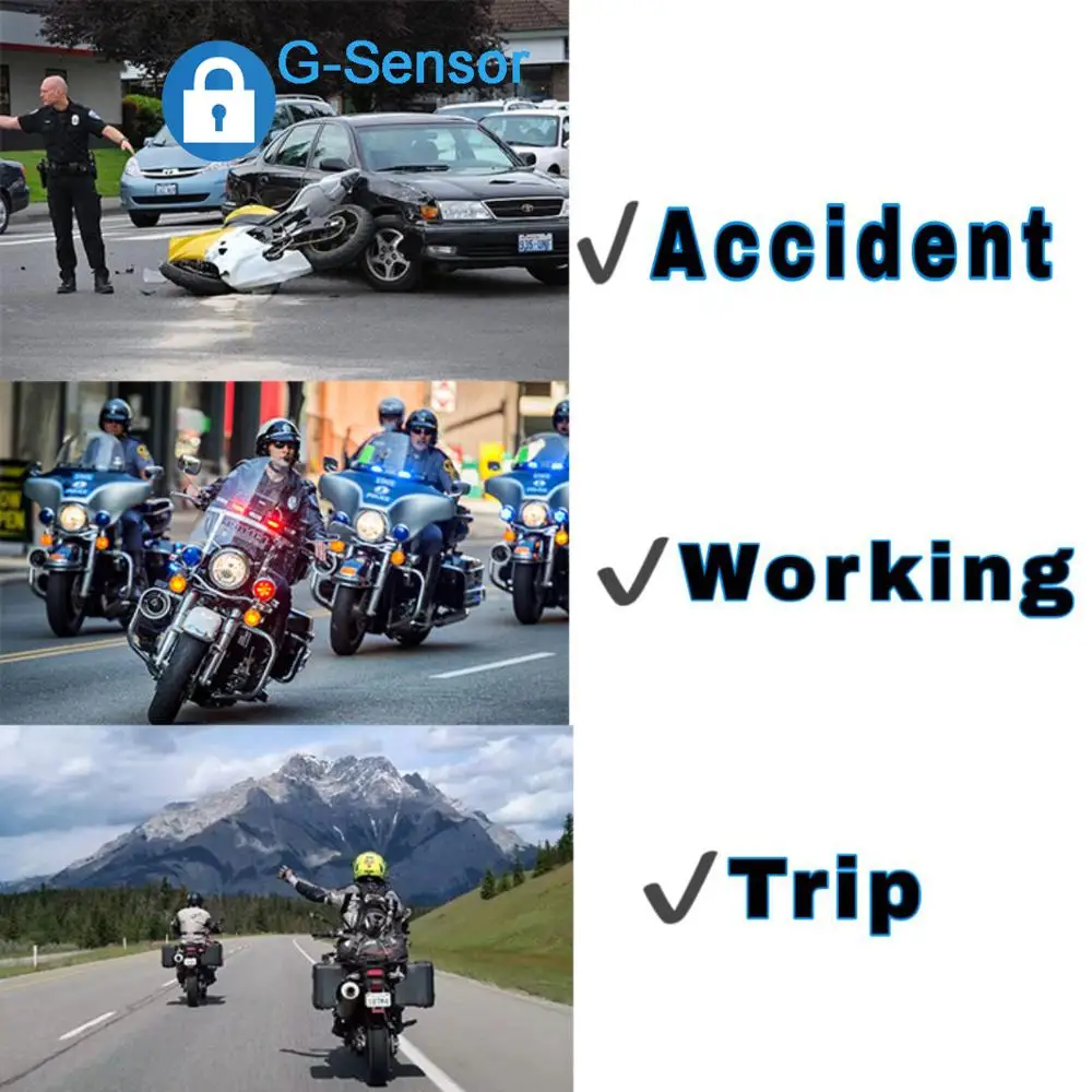 Черный ящик для мотоцикла и функцией ночной съемки вождения Регистраторы 2