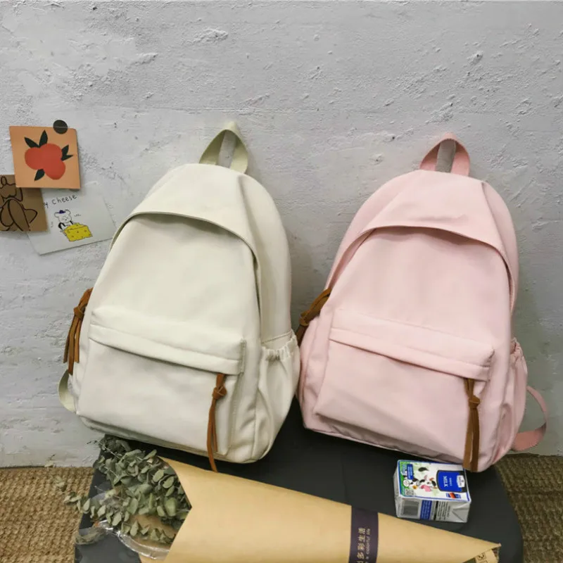 

Вместительная однотонная сумка, рюкзак в повседневном стиле, простой дизайн, высокое качество, весна и лето