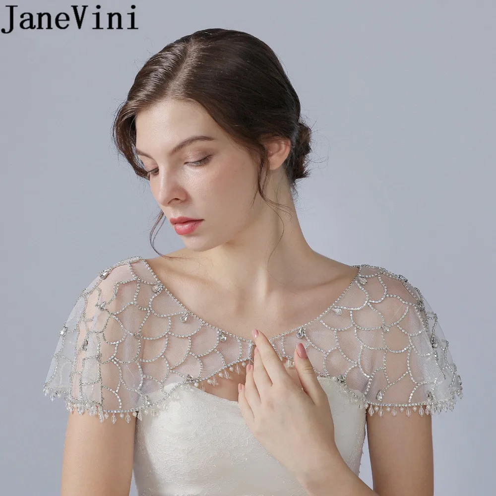 Женское Ожерелье с жемчугом jaevini Стразы свадебная цепочка на плечо прозрачная