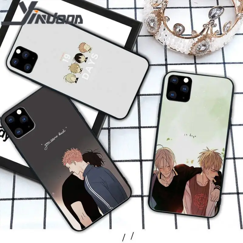 Yinuoda 19 дней черный мягкий чехол для мобильного телефона iphone se 2020 6 6s 7 8 plus x xs max xr 11 12