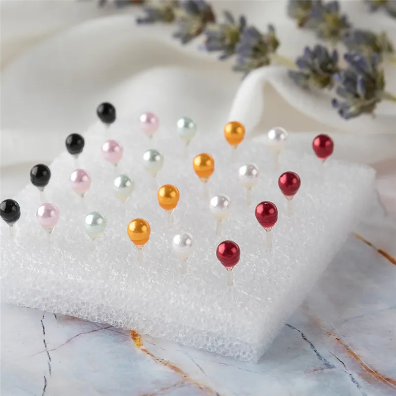 Серьги-гвоздики с жемчугом для женщин и девушек комплект из 12 партий/уп ярких