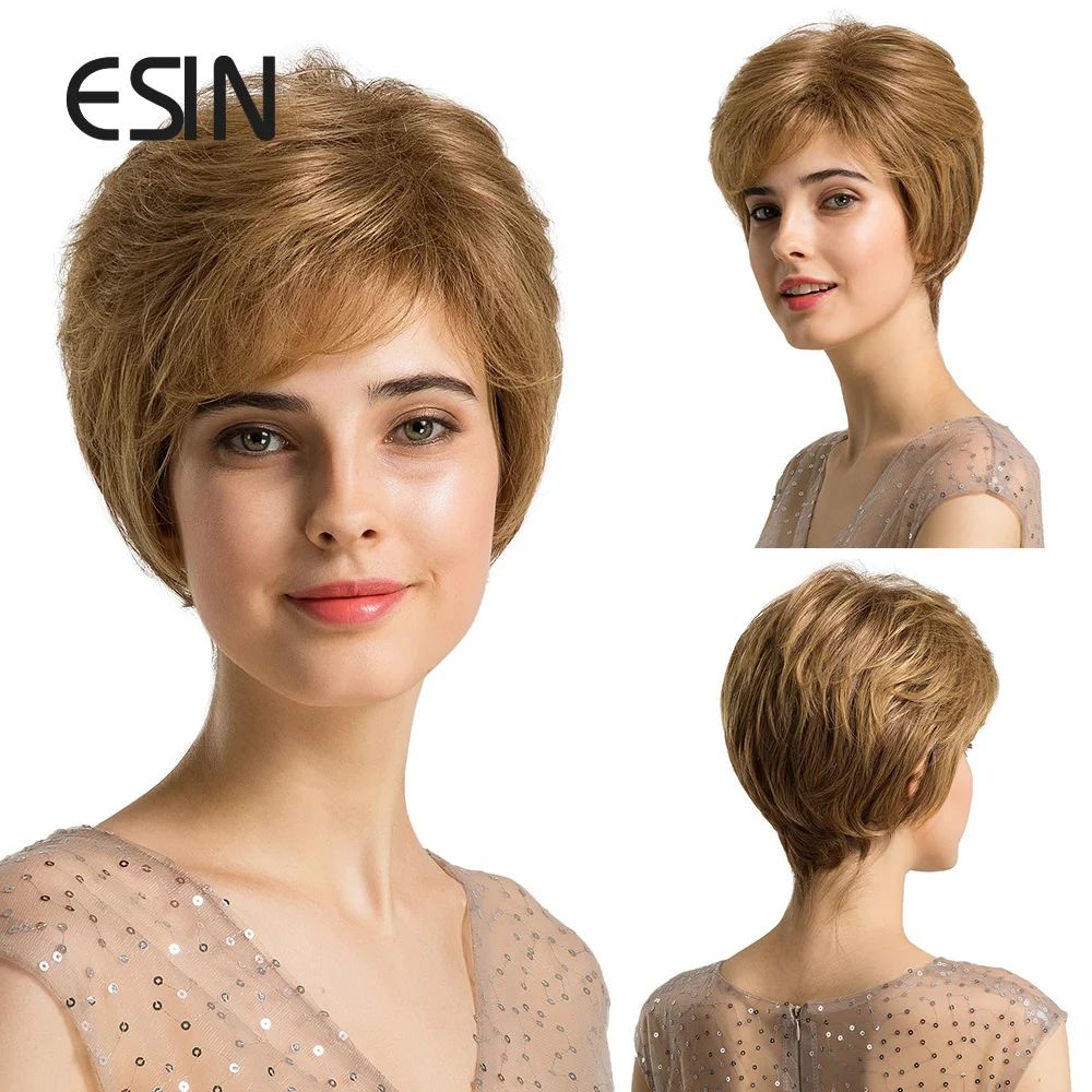 ESIN Женский синтетический парик из канекалона Холодный серый цветс темными