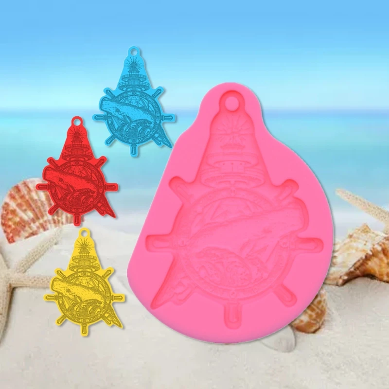 

DIY Ocean Theme Whale Keychain Epoxy Resin Mold Necklace Pendant Silicone Mould