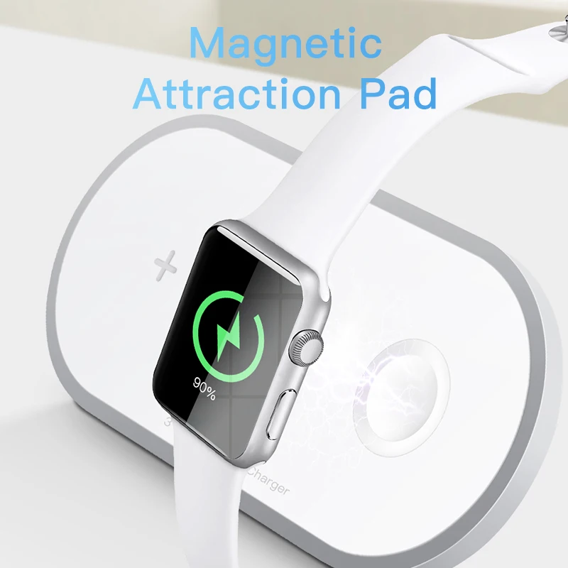 Беспроводное зарядное устройство KUULAA 3 в 1 Qi для Airpods Apple Watch 4 2 iWatch быстрая