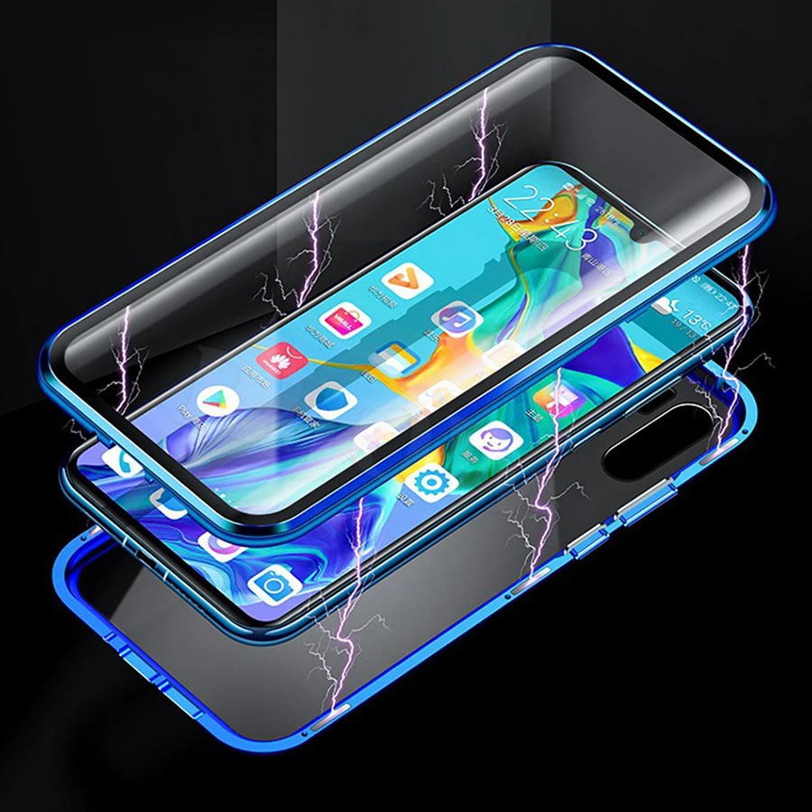 Двухсторонний магнитный металлический чехол для Xiaomi Mi 9 SE CC9 Pocophone F1 9T из