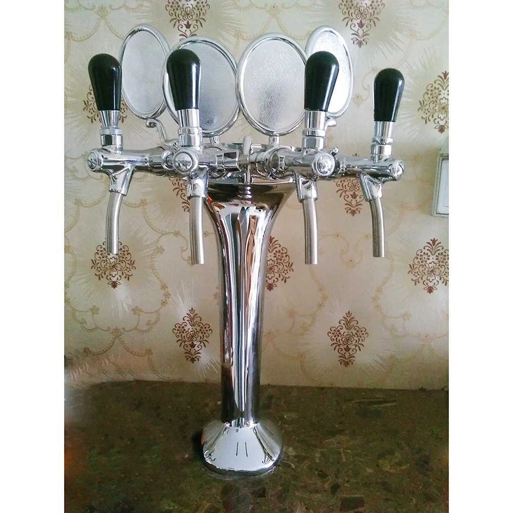 4 крана пивная башня с держателем логотипа/медальоны|beer tower|faucet beerbeer faucet tower |
