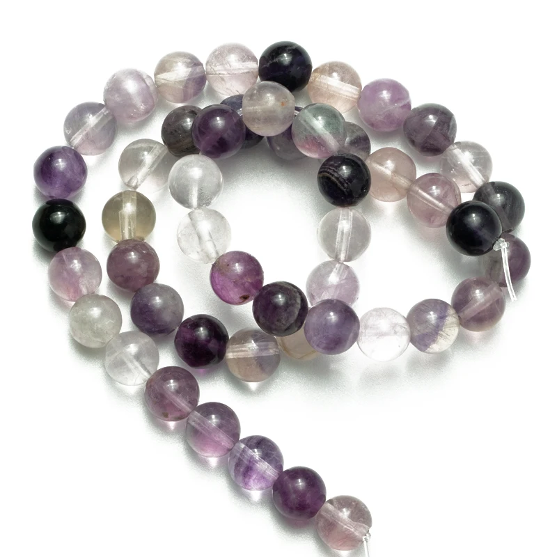 Бусины Из Натурального фиолетового флюорита 4/6/8/10/12 мм | Украшения и аксессуары