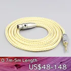 LN007631 8-ядерный позолоченный + палладий Серебряный OCC сплав кабель для HiFiMan HE400 HE5 HE6 HE300 HE4 HE500 HE6 наушники