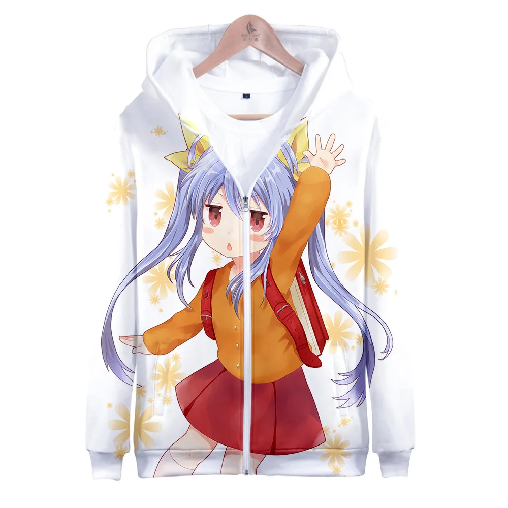 

Non Non Biyori Cosplay Anime Koshigaya Natsumi Jacket 3D Printing Loose Hooded Youth Sweater Casual Long Sleeve Zipper Hoodie