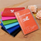 Модная Обложка для паспорта из искусственной кожи, дорожный держатель для кредитных карт, кошелек для документов, банковских карт, паспорта, деловой кошелек, чехол