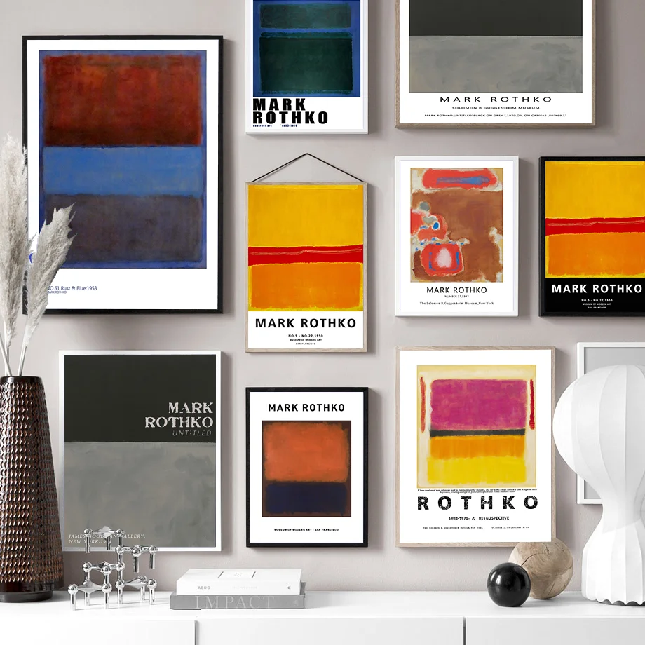 

Mark Rothko Abstract Abstract Canvas Oil Painting print Unframed Spray Frameless hologram living room Home decor art drawing