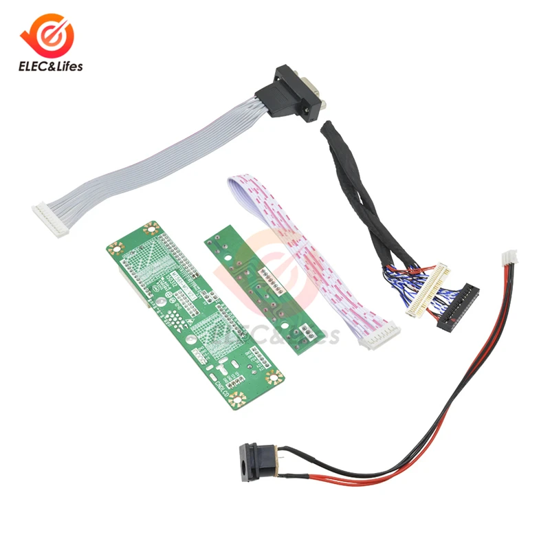 1 комплект 1 канал VGA Видео MT6820 MT6820-MD HX6820-A HX6820 V2.0 универсальный модуль платы драйвера+ LVDS кабель ЖК-дисплей FHD