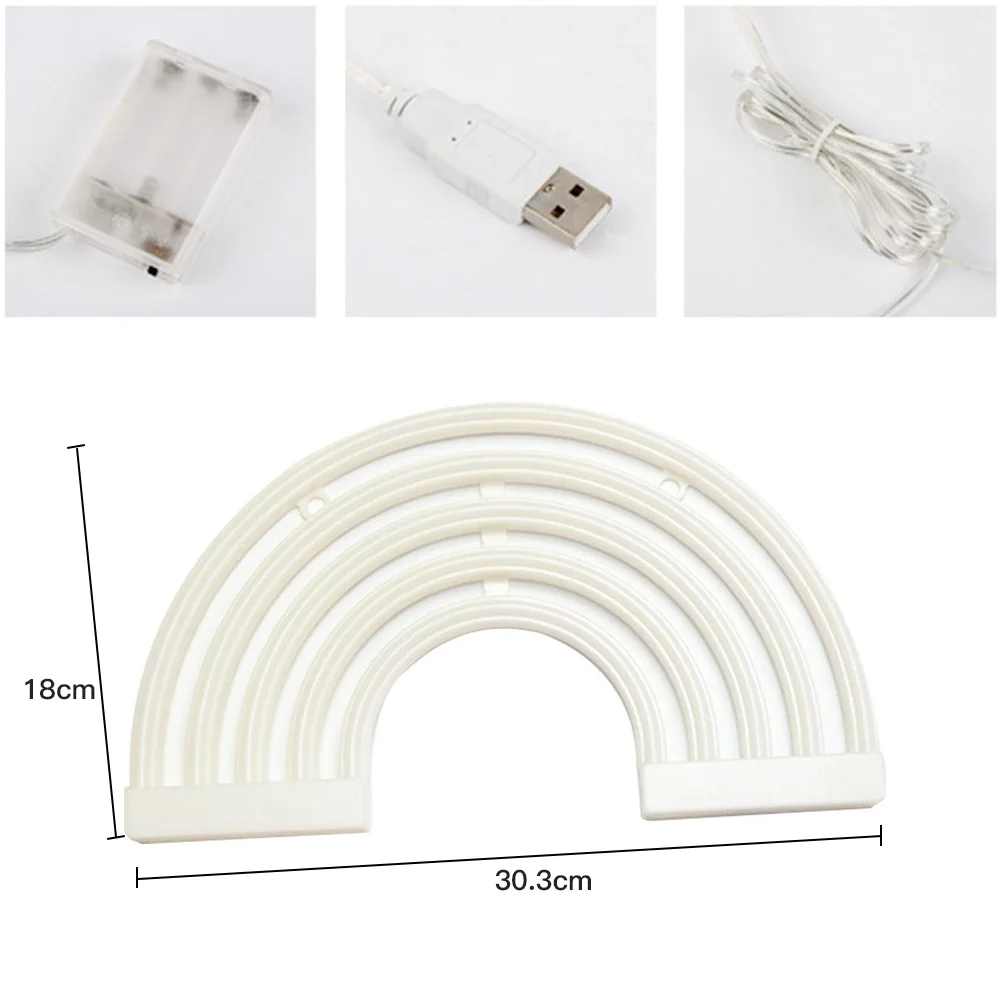 Креативная Радужная неоновая вывеска светодиодная лампа неоновый светодиодный