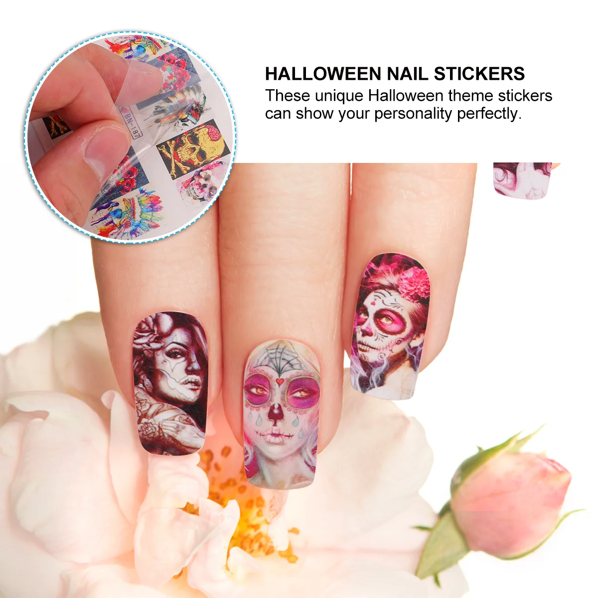

22pcs Nail Stickers Manicures Stickers Nail Art Decals Props